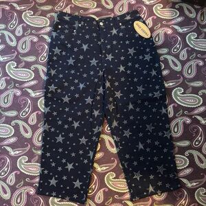 High Sierra Color Star Denim. Blue with silver stars. Size 14